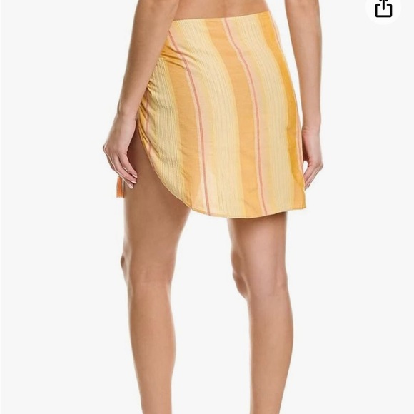 NWT L*Space Salinas Sarong /Skirt /Cover Up in Orange Cozumel Stripe - One Size - Picture 2 of 8
